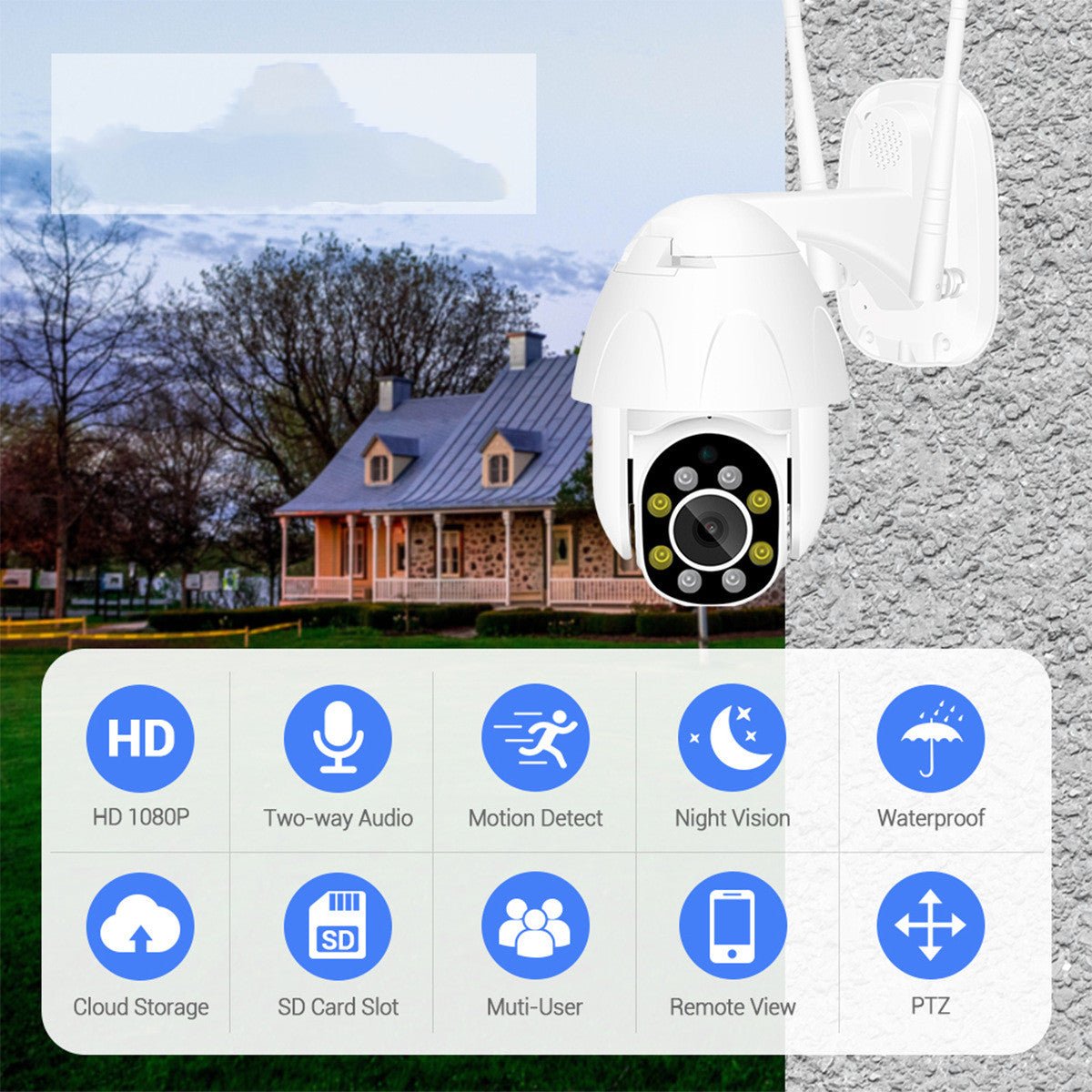 360 Degree Night Vision HD Outdoor Security Camera - IVOIRART.COM
