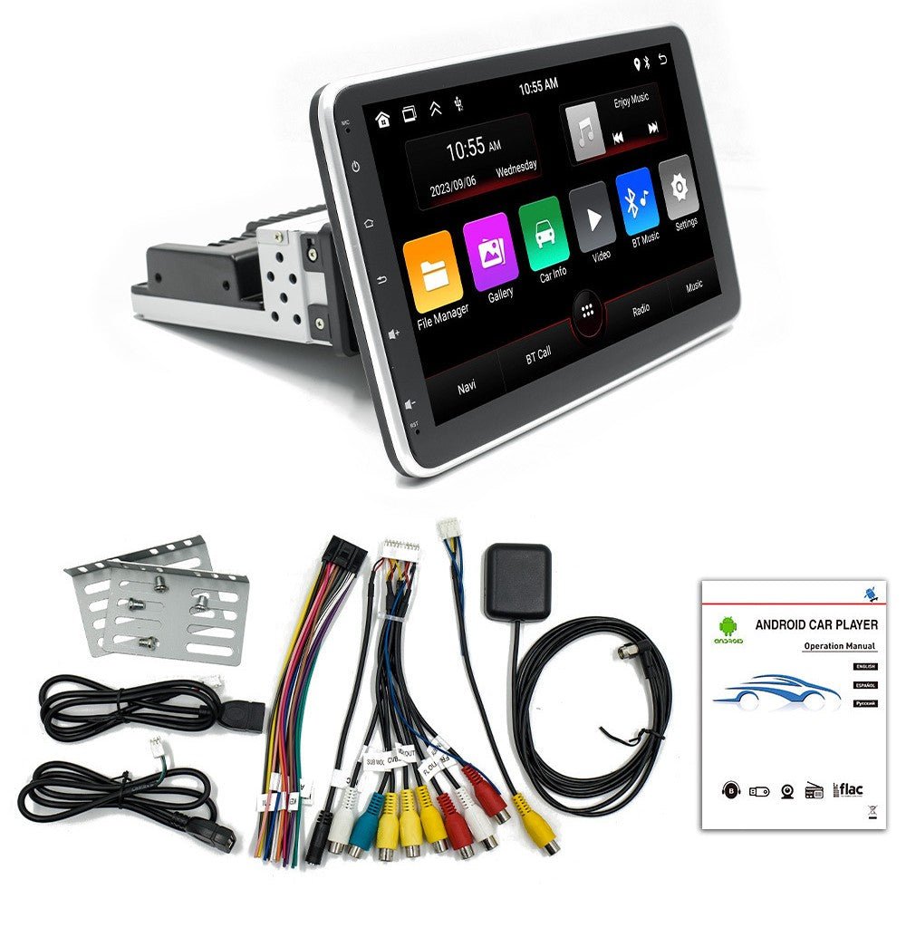 360-degree Rotating Android Large Screen Multimedia Bluetooth Central Control - IVOIRART.COM
