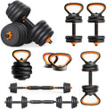 Haltères, Kettlebells et Barres Polyvalentes Combinaison Multifonction Six-en-Un