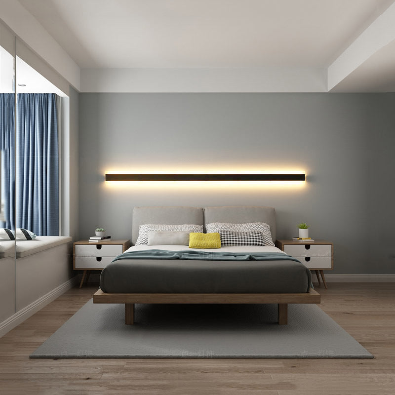 Applique murale longue minimaliste avec éclairage LED moderne et élégant