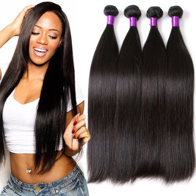 Cheveux humains lisses brésiliens naturels - Vente chaude, couleur naturelle, qualité supérieure