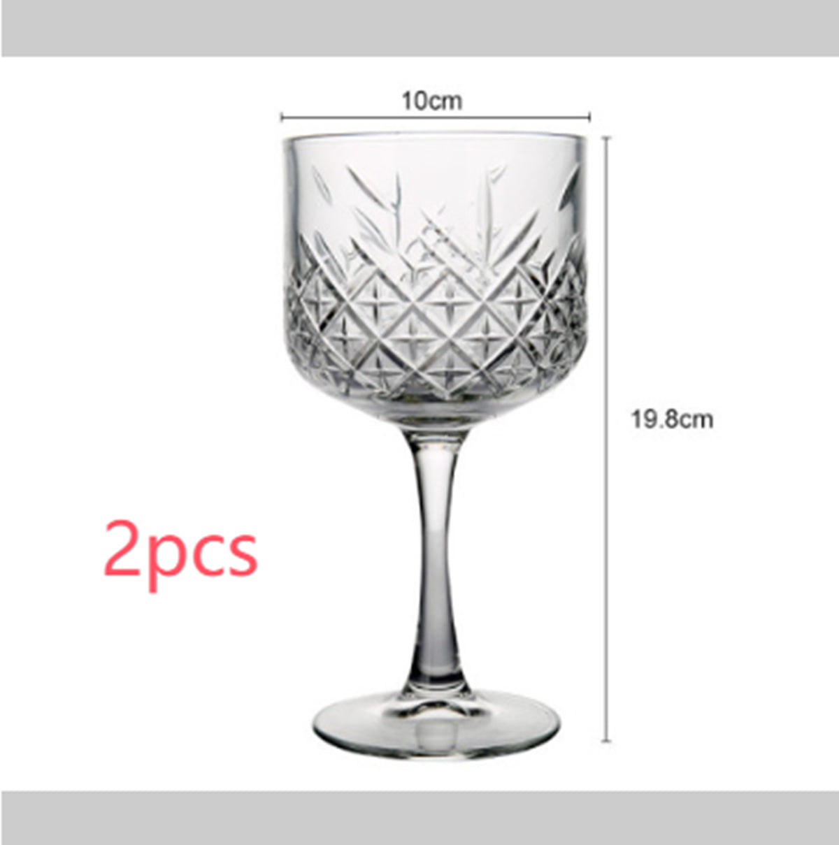 Verre à Champagne Large Ouverture Sculpté de Style Européen