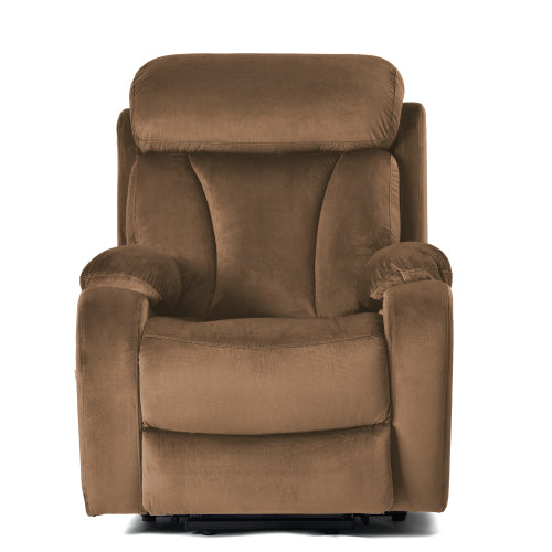 Fauteuil releveur électrique pour personnes âgées Télécommande Canapé relax Fauteuil doux Antidérapant Tissu cachemire Australie Mobilier salon Marron