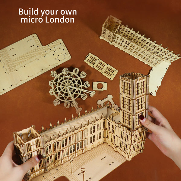 Puzzle 3D en bois Big Ben – Kits de modèle Horloge de bureau DIY, blocs de construction, cadeau créatif, décoration intérieure pour la famille, cadeau de Noël unique