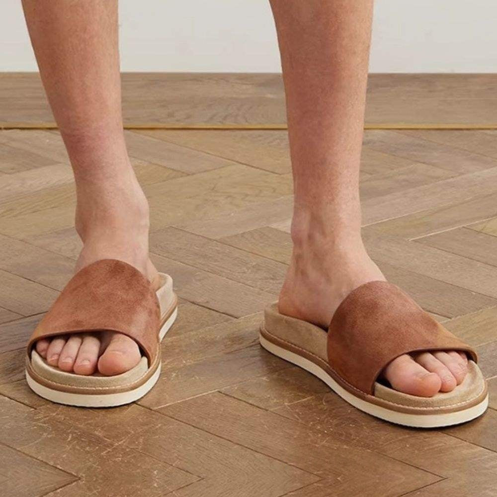 Sandales Tendance à Enfiler pour Homme, Chaussures de Plage Respirantes et Confortables
