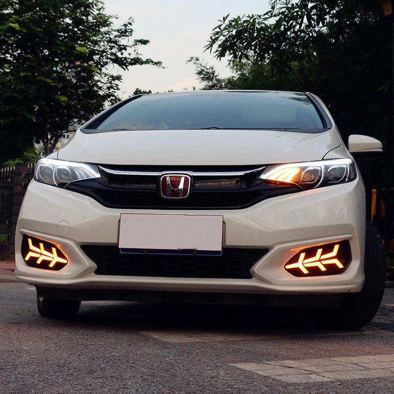 Feux de jour modifiés pour voiture à deux couleurs, lumière LED distincte