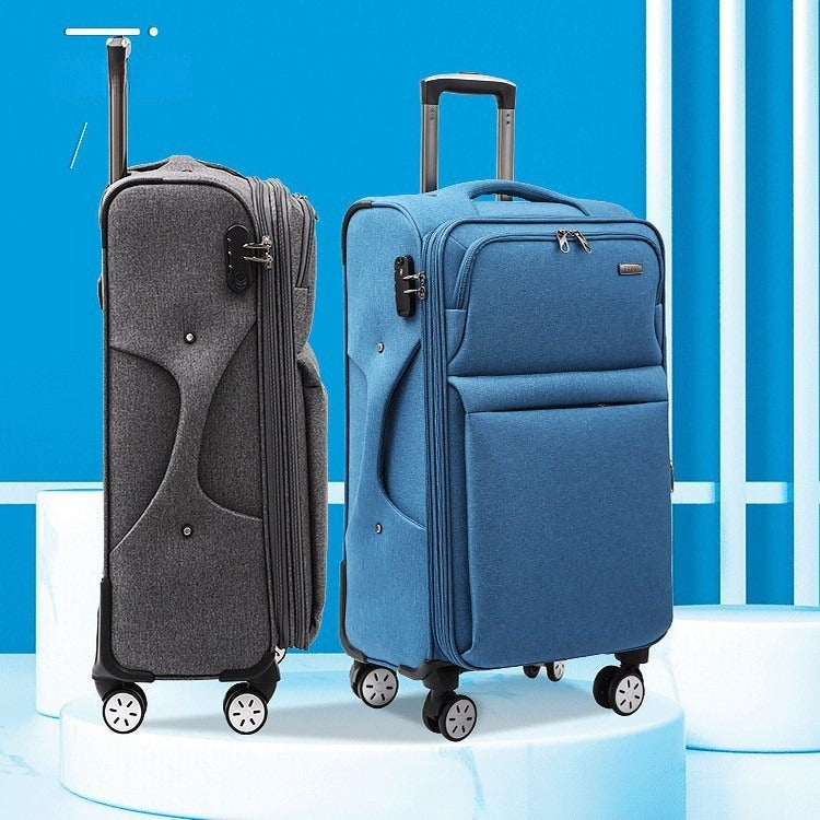 Valise imperméable en tissu Oxford noir, durable 30 pouces grande capacité