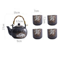Ensemble de thé japonais peint à la main, théière, céramique, tasse de ménage