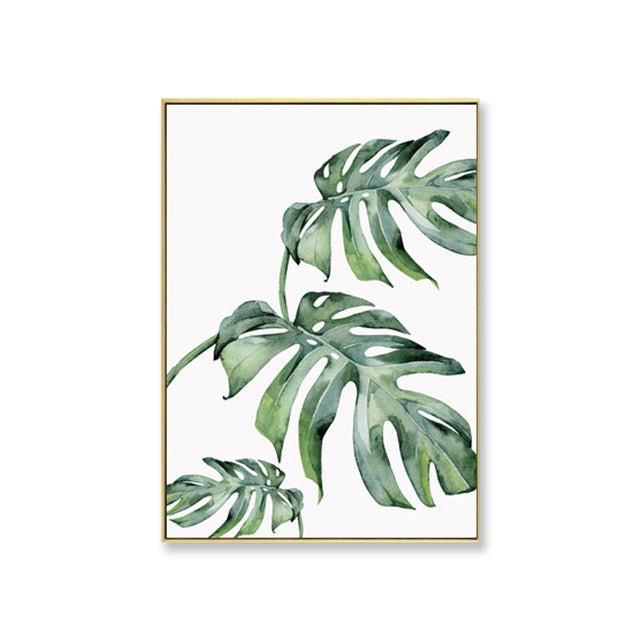 Peinture sur toile de plante verte pour décoration intérieure