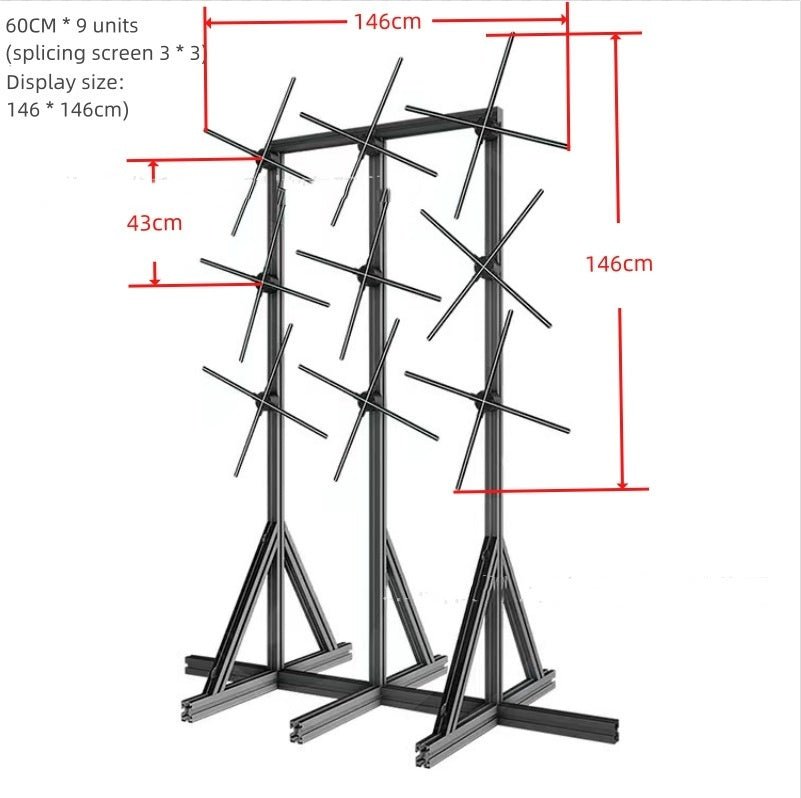 3d Holographic Fan Advertising Machine 60CM Splicing 33 Joint Screen Floor Stand - IVOIRART.COM