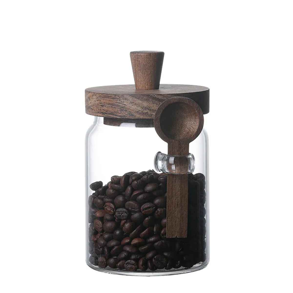 3Pcs Glass Coffee Jars With Spoons,Candy Jars,Biscuit Jars,Storage Jars,Tea Jars - IVOIRART.COM