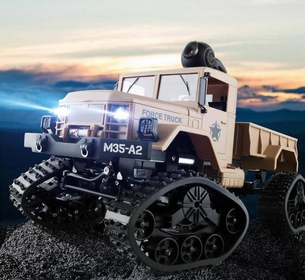 Voiture Télécommandée Tout-Terrain Militaire 2.4G 4 Roues Motrices 33,8 cm