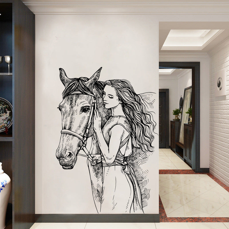 Autocollant Mural Beauté Cheval Familial
