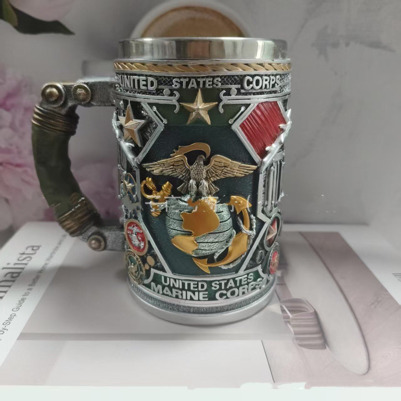 Gobelet en Acier Inoxydable Personnalisé en Résine Créative - Décoration Cadeau