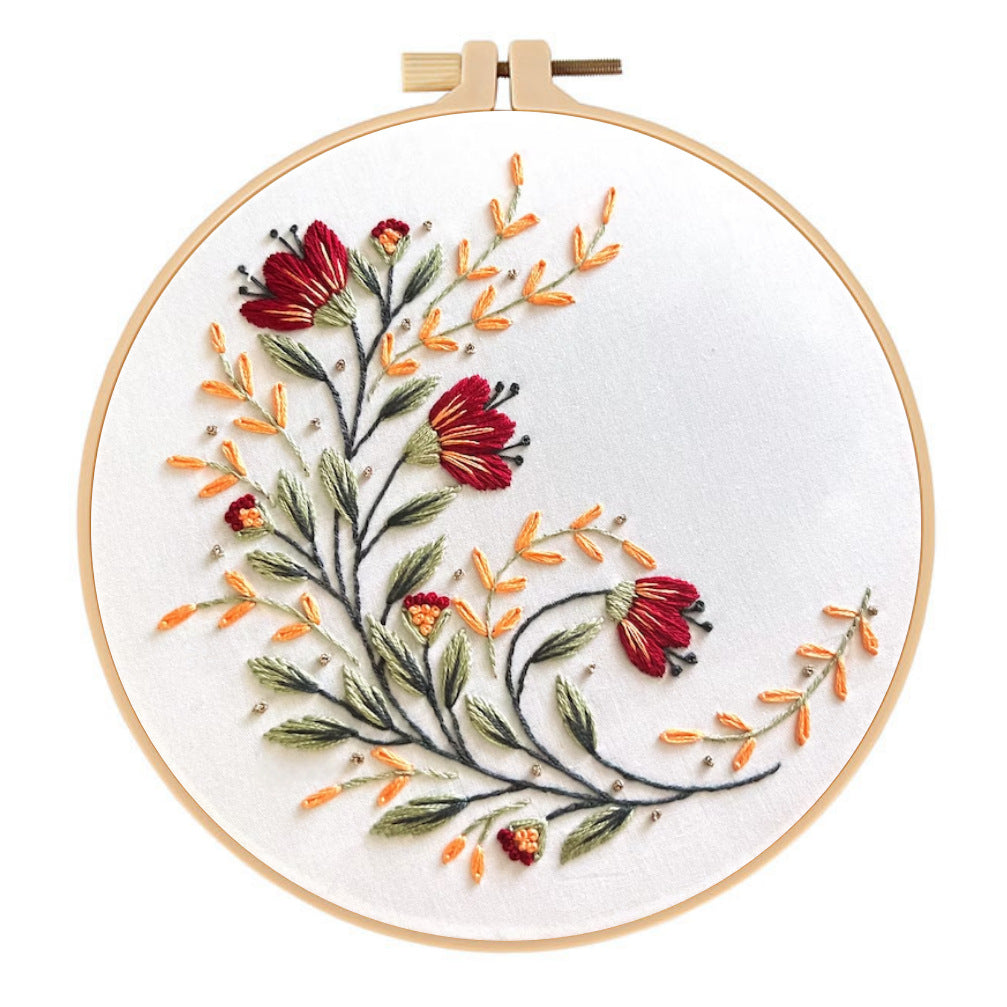 Paquet de Matériaux de Broderie de Fleurs Décoration Ornements