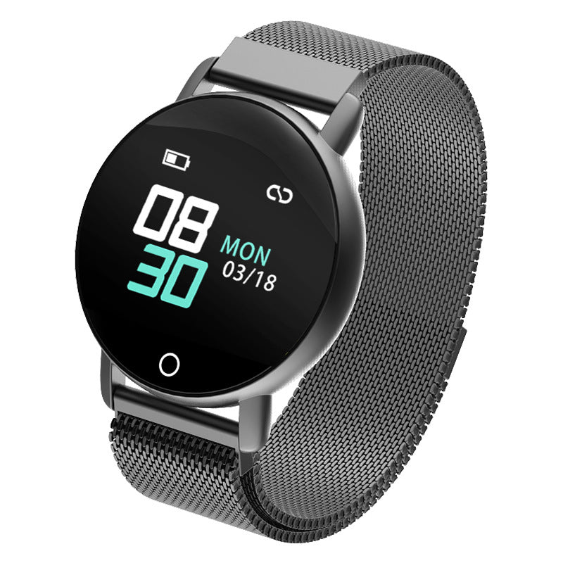 Bracelet intelligent en silicone avec écran 1,3 pouces et surveillance cardiaque