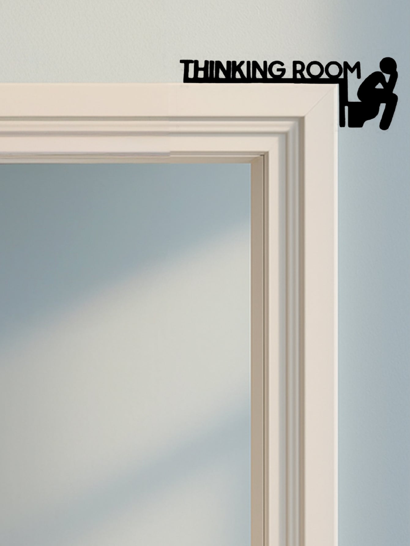 1pc Panneau de Porte de Toilettes en Métal Moderne, Sculpture Murale, Décor de Maison