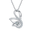 Collier Pendentif Cygne Moissanite 0,5 ct Couleur D VVS1 Argent Sterling S925