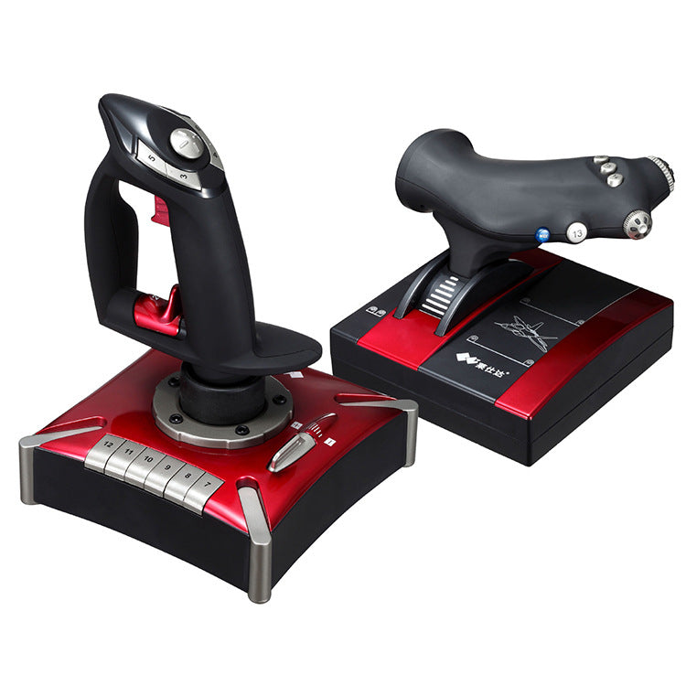 Manette de Contrôle de Simulation de Vol pour Ordinateur USB avec Joystick