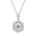 Collier Flocon de Neige Moissanite 0,5ct D VVS1 en Argent Sterling S925, 45cm, Plaqué Platine, Certifié GRA, Coffret Cadeau