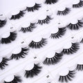 Cils faits main en poils de vison, 15 styles, noir, taille 25 mm pour un regard captivant