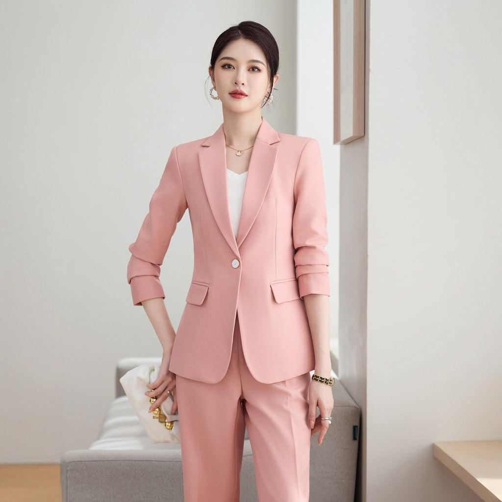 Nouveau ensemble tailleur femme élégant printemps style mondain formel haut de gamme