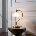 Lampe de chevet élégante pour chambre à coucher en cuivre et verre 23 cm x 42 cm