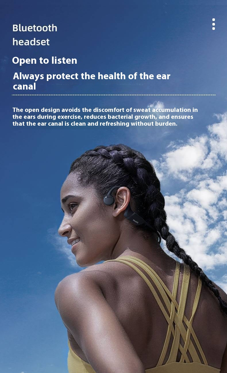 Casque Sans Fil Bluetooth Deuxième Génération H12 à Conduction Osseuse Ouverte