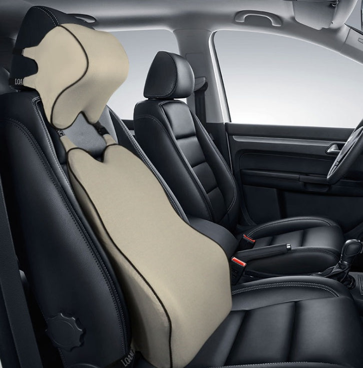 Coussin de Nuque et Lombaire Voiture Quatre Saisons Ensemble Oreillers Mémoire