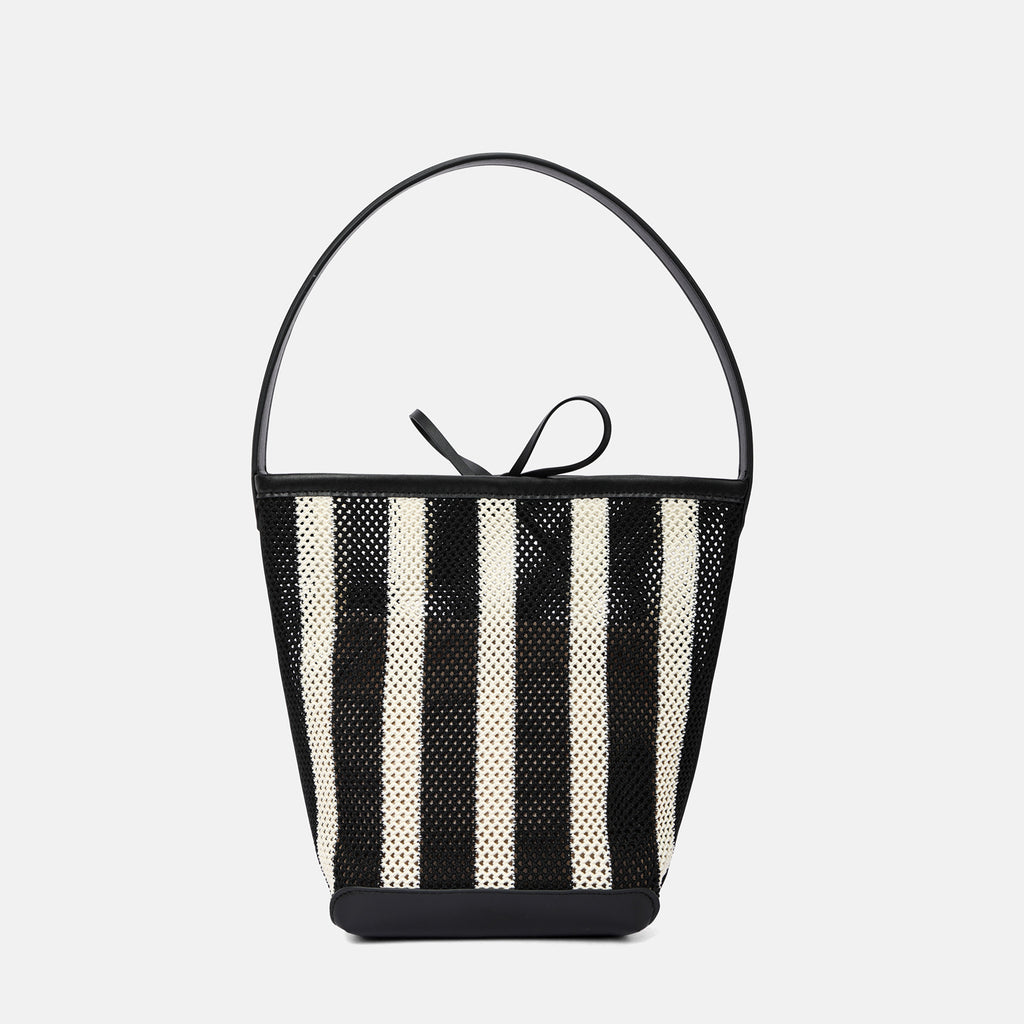 Sac Femme d’Été en Tissu Tissé pour Épaule et Aisselle, Style Seau 28x18x13cm