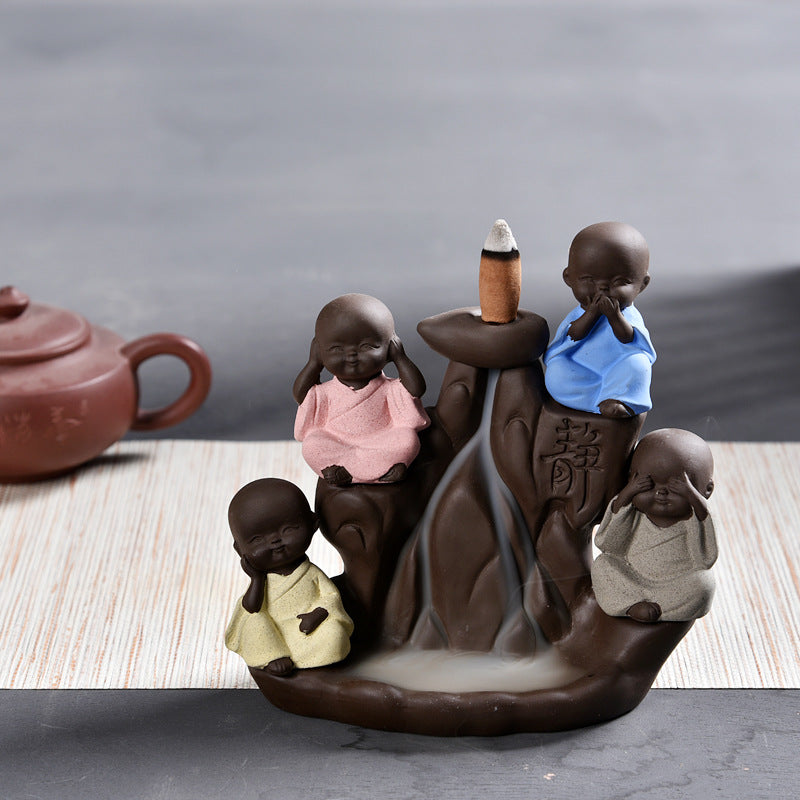 Brûleur d'encens à écoulement inversé décoration