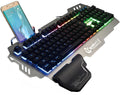 Clavier mécanique de jeu filaire en métal, rétroéclairage multicolore, ultra design