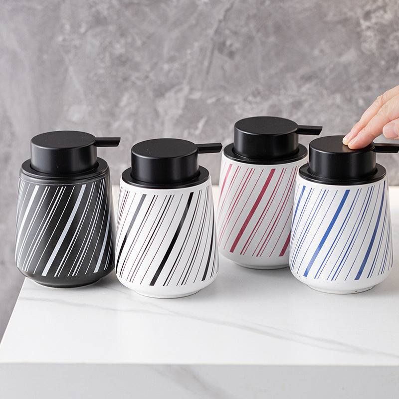 Bouteille en céramique mousse étincelante simple avec blocage de couleur moderne