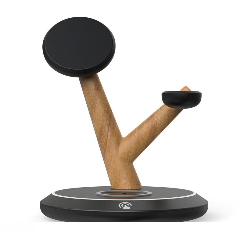Station de Recharge Sans Fil Magnétique 4-en-1 avec Support pour Téléphone et Montre Apple
