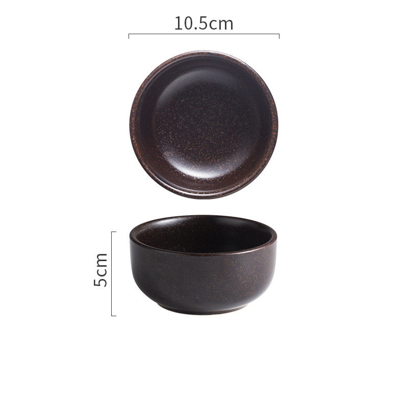 Japanese Bowl 4.5 Rice Bowl Ceramic  Small  Rice Bowl Soup Restaurant Spoon Plate Tableware Set