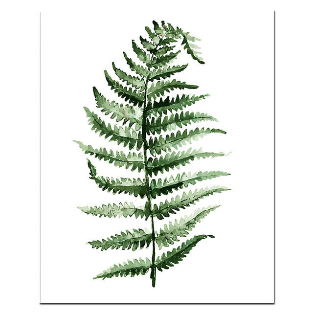 Peinture sur toile de plante verte pour décoration intérieure