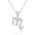 Collier Scorpion en Argent Sterling S925 pour Femme, Moissanite D Couleur VVS1, Pendentif Zodiac, Plaqué Platine 3,4g, Bijoux d'Astrologie avec Certificat GRA