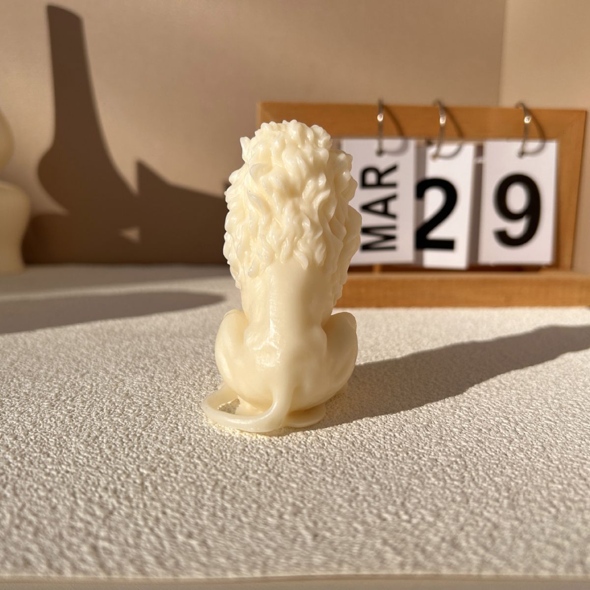 Moule en silicone de bougie lion assis