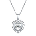Collier Cœur Moissanite 0,5ct S925 Argent Sterling Certifié GRA 45cm Platine