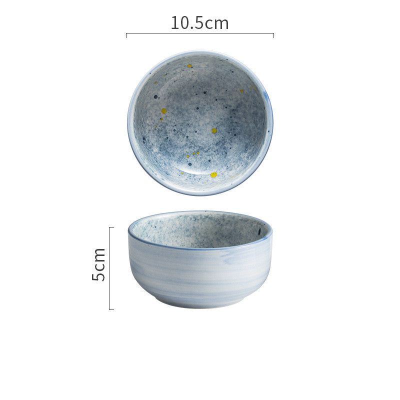 Japanese Bowl 4.5 Rice Bowl Ceramic  Small  Rice Bowl Soup Restaurant Spoon Plate Tableware Set