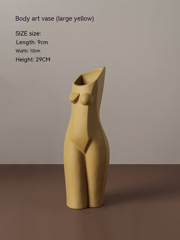 Vase de décoration en forme de corps féminin