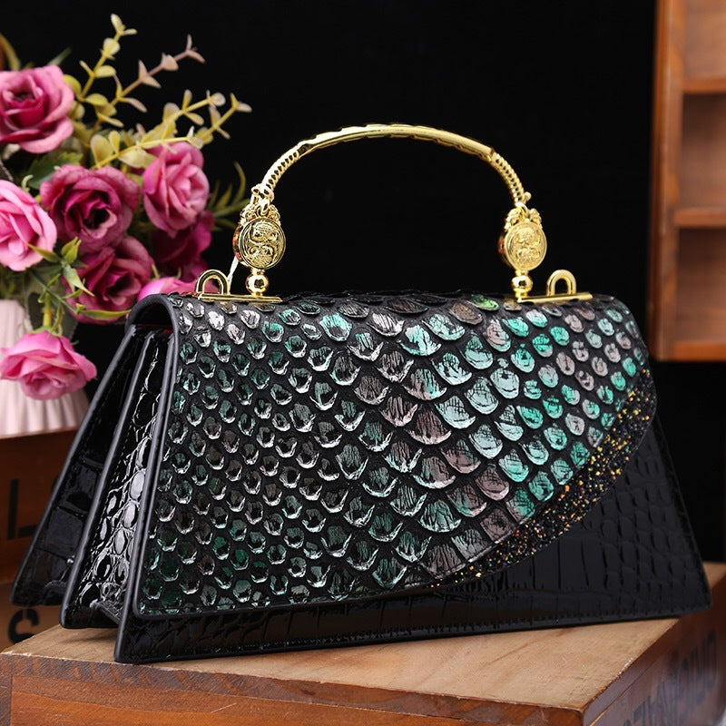 Nouveau Sac Besace d'Épaule à la Mode, Style Rétro Européen, Cuir Véritable