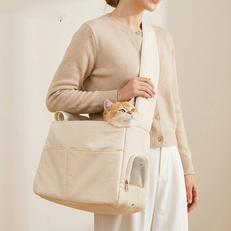 Sac de Transport Portable pour Chat Domestique - Parfait pour Voyages en Plein Air
