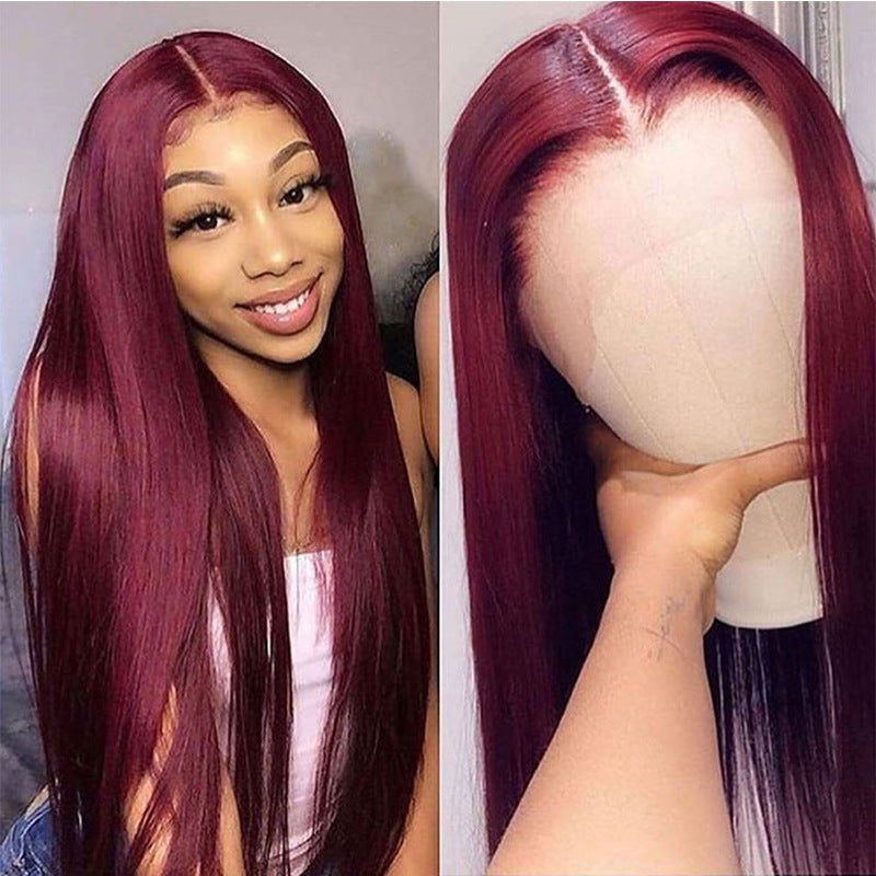 Perruque Intégrale Longue Lisse à Lacets Avant, Cheveux Naturels 100 % Humains