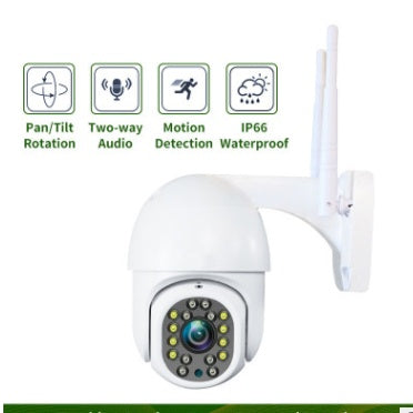 CAMHI ISCEE2 Caméra WiFi extérieure de 6,35 cm (2,5 pouces) haute définition 2MP