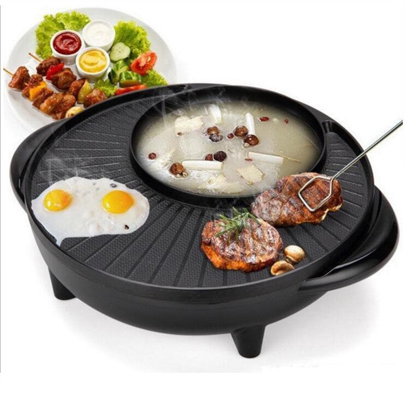 Cuisinière électrique multifonction avec marmite, grill et fondue 5 à 6 L noir