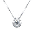 Collier fer à cheval en argent sterling S925 0,5ct moissanite D VVS1, chaîne 45cm, plaqué platine, certificat GRA, boîte cadeau