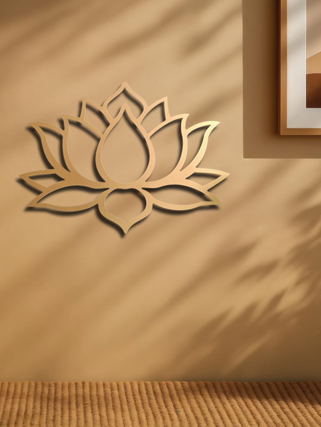 Large Modern Lotus Metal Wall Art - Gorgeous Living Room Decor To Charm Guests
