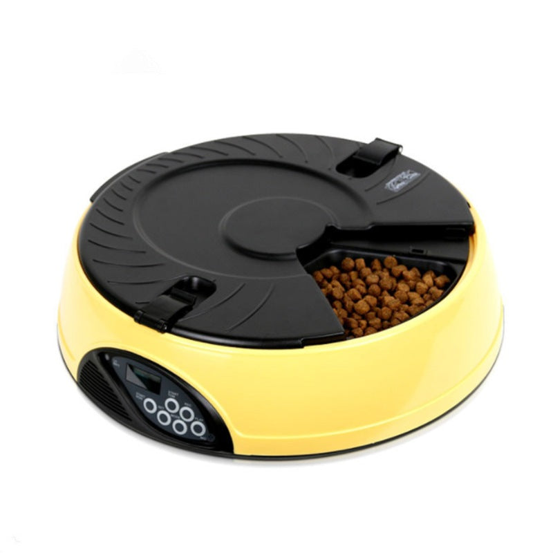 Distributeur Automatique de Nourriture pour Animaux avec 6 Compartiments