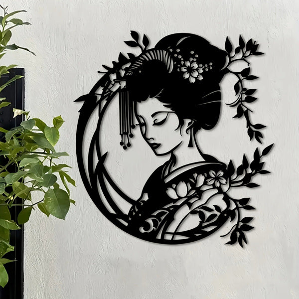 CIFbuy Décoration Murale en Fer Forgé Japonais Vintage Zen pour Porche Jardin Patio Salon Chambre Bureau